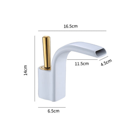 Bathroom All Copper Basin Hot And Cold Water Faucet, Specification: White Silver-garmade.com