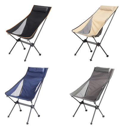 Outdoor Camping Aluminum Alloy Portable Folding Beach Chair, Colour: Without Pocket (Dark Gray)-garmade.com