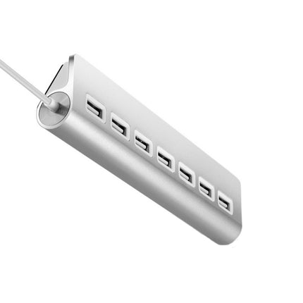 THL059 USB2.0 7 In 1 Aluminum Alloy HUB(7 Ports)-garmade.com