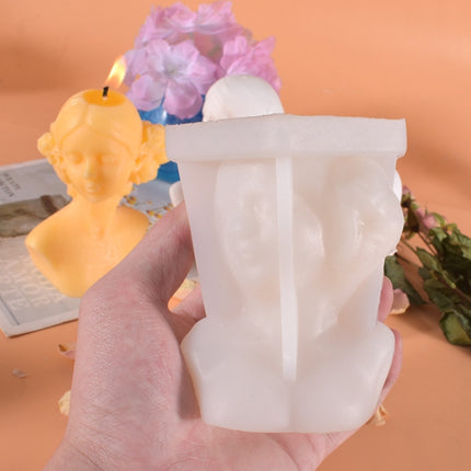 Aromatherapy Plaster Mold Rose Beauty Candle Silicone Mold, Style: Close Eyes-garmade.com