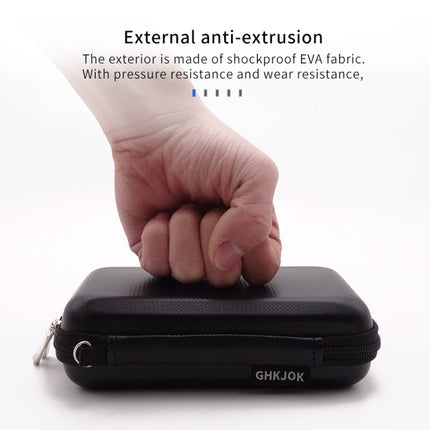 GHKJOK GH1805 EVA Mobile Hard Disk Anti-pressure Hard Shell Bag(Black)-garmade.com