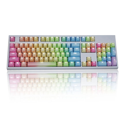 104 Keys Light-transmitting Dip-dyed Keycaps(Rainbow Dip)-garmade.com