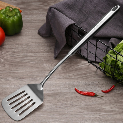 304 Stainless Steel Kitchen Equipment Thickened Hollow Handle Cooking Tool, Style: Slotted Shovel-garmade.com