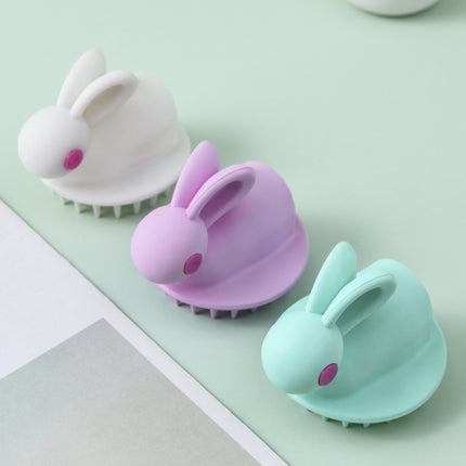 2 PCS Cute Rabbit Shaped Silicone Shampoo Brush(Pink)-garmade.com