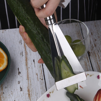 2 PCS Household Stainless Steel Fruit Carving Knife Shaper Flower-shaped Vegetable Cutter-garmade.com