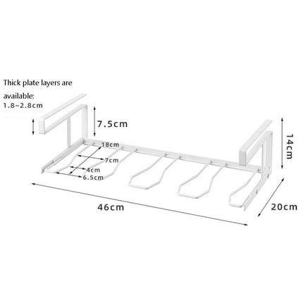 HP220110 Shoe Cabinet Partition Boot Storage Rack(White)-garmade.com