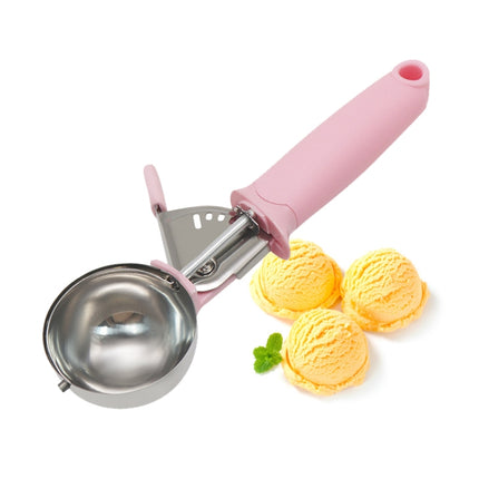 2 PCS Stainless Steel Spring Ice Cream Scoop Fruit Scooper(Pink)-garmade.com
