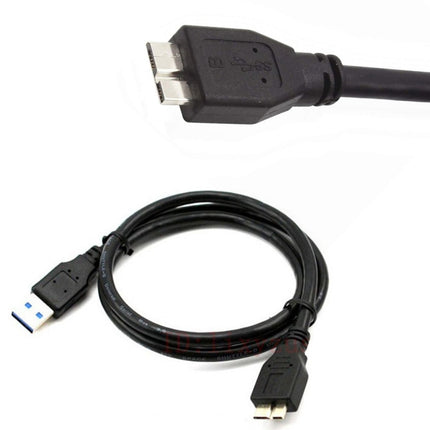 USB 3.0 Male To Micro USB HDD Data Cord For External Mobile HDD,Cable Length:1.8m(Black)-garmade.com
