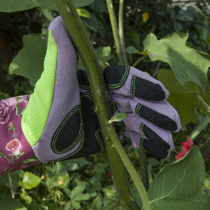 Gardening Stab Resistant Print Sleeve Wrist Extended Gloves(Green)-garmade.com