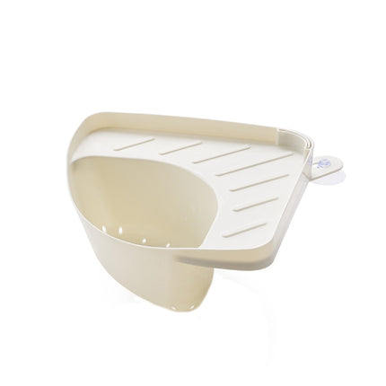 2 PCS TM20002 Kitchen Sink Triangular Drain Basket(White)-garmade.com