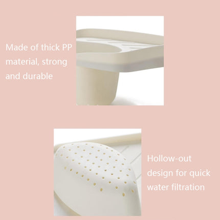 2 PCS TM20002 Kitchen Sink Triangular Drain Basket(White)-garmade.com