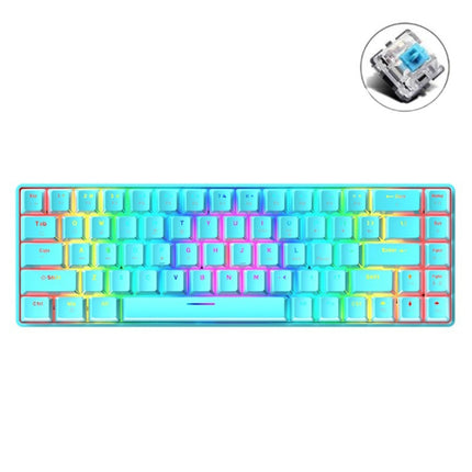 ZIYOU LANG T8 68 Keys RGB Luminous Gaming Mechanical Keyboard, Cable Length:1.6m(Blue Green Shaft)-garmade.com