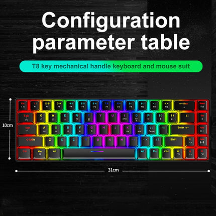 ZIYOU LANG T8 68 Keys RGB Luminous Gaming Mechanical Keyboard, Cable Length:1.6m(Black Green Shaft)-garmade.com