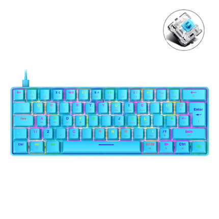 ZIYOU LANG T60 62-Key RGB Luminous Mechanical Wired Keyboard, Cable Length:1.5m(Blue Green Shaft)-garmade.com
