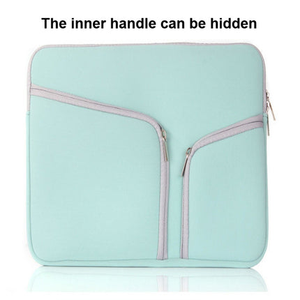 T228 Diving Material Computer Bag Multi-pocket Laptop Liner Bag, Size: 13 Inch(Mint Green)-garmade.com