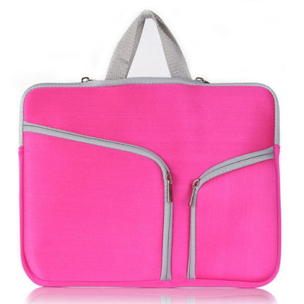 T228 Diving Material Computer Bag Multi-pocket Laptop Liner Bag, Size: 15.6 Inch(Rose)-garmade.com