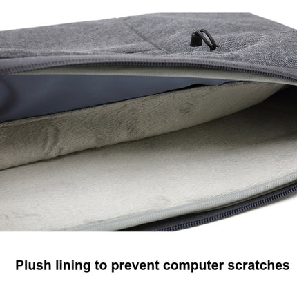 Zipper Type Polyester Business Laptop Liner Bag, Size: 11.6 Inch(Light Grey)-garmade.com