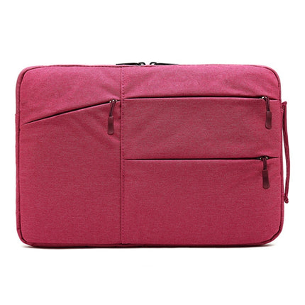 Zipper Type Polyester Business Laptop Liner Bag, Size: 15.6 Inch(Rose Red)-garmade.com