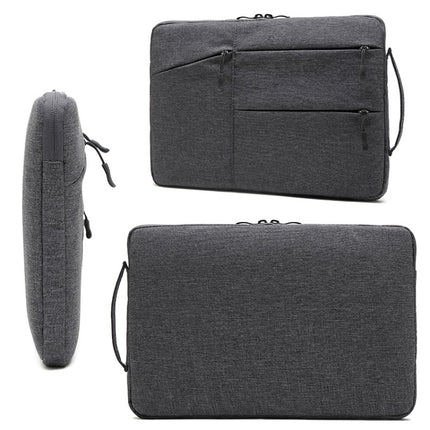 Zipper Type Polyester Business Laptop Liner Bag, Size: 15.6 Inch(Dark Gray)-garmade.com