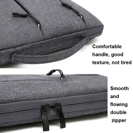 Zipper Type Polyester Business Laptop Liner Bag, Size: 15.6 Inch(Dark Gray)-garmade.com