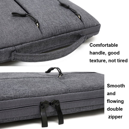 Zipper Type Polyester Business Laptop Liner Bag, Size: 15.6 Inch(Light Grey)-garmade.com