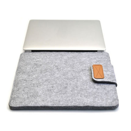 Vertical Felt Laptop Bag Tablet Sleeve Bag, Size: 13 Inch(Light Grey)-garmade.com