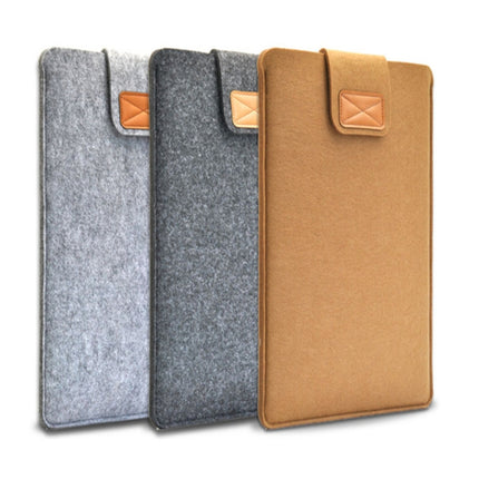 Vertical Felt Laptop Bag Tablet Sleeve Bag, Size: 13 Inch(Khaki)-garmade.com