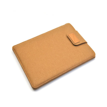 Vertical Felt Laptop Bag Tablet Sleeve Bag, Size: 14 Inch(Khaki)-garmade.com