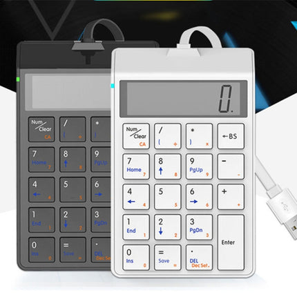 Sunreed SKB886S 19 Keys Wired Keypad With Digital USB Interface, Cable Length: 1.5m(White)-garmade.com