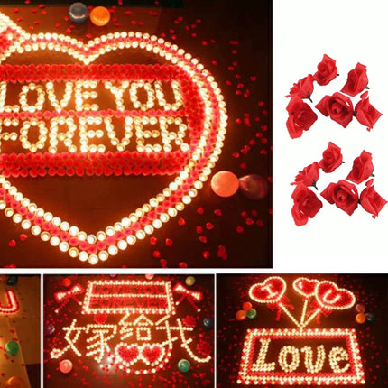 50pcs /Pack Simulation Rose Wedding Home Decoration Petals(Red)-garmade.com