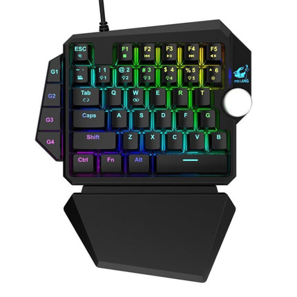 ZIYOU LANG K5 39 Keys RGB Mechanical Gaming Keyboard For PS4, Cable Length: 1.5m(Black Green Shaft)-garmade.com