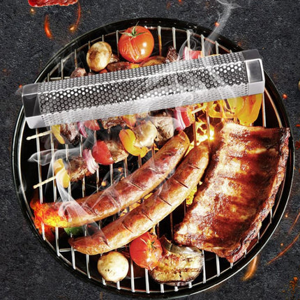 12 Inch Stainless Steel 304 Smoked Tube BBQ Box Outdoor Cold Smoke Box,Style: Only Tube-garmade.com