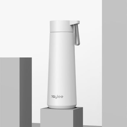 Saylee 304 Stainless Steel Portable Thermos Cup, Capacity: 350ml(White)-garmade.com