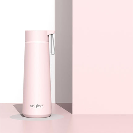 Saylee 304 Stainless Steel Portable Thermos Cup, Capacity: 350ml(Light Pink)-garmade.com