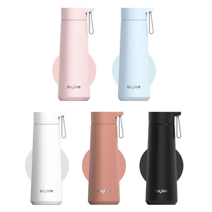 Saylee 304 Stainless Steel Portable Thermos Cup, Capacity: 350ml(Light Pink)-garmade.com