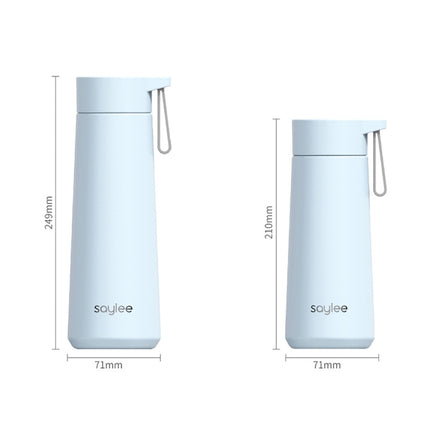 Saylee 304 Stainless Steel Portable Thermos Cup, Capacity: 350ml(White)-garmade.com