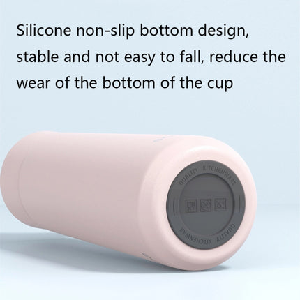 Saylee 304 Stainless Steel Portable Thermos Cup, Capacity: 350ml(Light Pink)-garmade.com