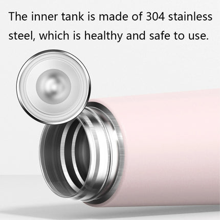 Saylee 304 Stainless Steel Portable Thermos Cup, Capacity: 420ml(Light Pink)-garmade.com