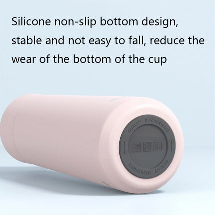 Saylee 304 Stainless Steel Portable Thermos Cup, Capacity: 420ml(Light Pink)-garmade.com