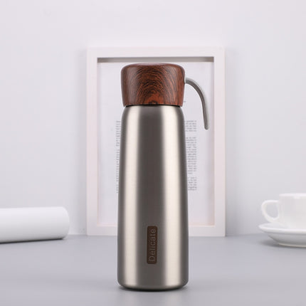 Delicate 304 Stainless Steel Wood Grain Thermos Cup, Capacity: 500ml(Primary Color)-garmade.com
