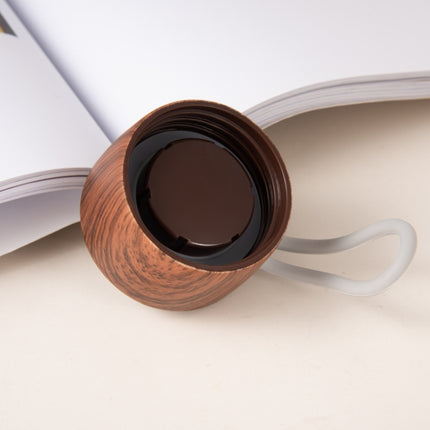 Delicate 304 Stainless Steel Wood Grain Thermos Cup, Capacity: 500ml(White)-garmade.com