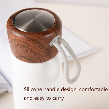 Delicate 304 Stainless Steel Wood Grain Thermos Cup, Capacity: 400ml(Grey)-garmade.com