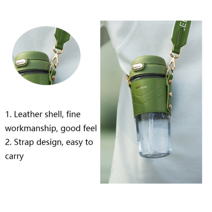 Saylee 500ML Portable Tritan Straw Cup(Dark Green)-garmade.com