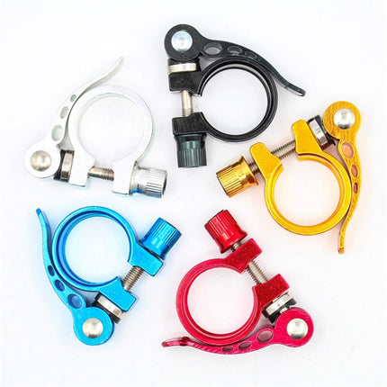 5 PCS Bicycle Accessories Quick Release Clip Road Bike Seatpost Clamp, Size: 28.6mm(Yellow)-garmade.com