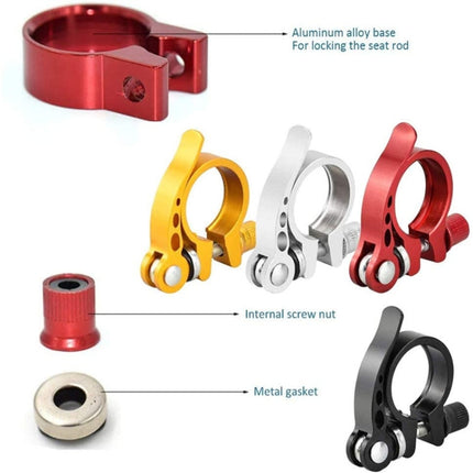 5 PCS Bicycle Accessories Quick Release Clip Road Bike Seatpost Clamp, Size: 28.6mm(Red)-garmade.com