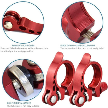 5 PCS Bicycle Accessories Quick Release Clip Road Bike Seatpost Clamp, Size: 34.9mm(Red)-garmade.com