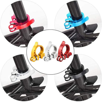 5 PCS Bicycle Accessories Quick Release Clip Road Bike Seatpost Clamp, Size: 34.9mm(Silver)-garmade.com