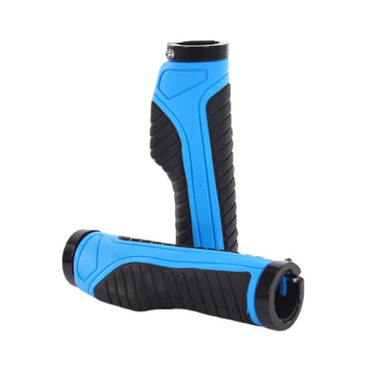 1 Pair Bicycle MTB Bike Handlebar Grips Rubber Anti-Slip Racing Bike Grip(Blue)-garmade.com