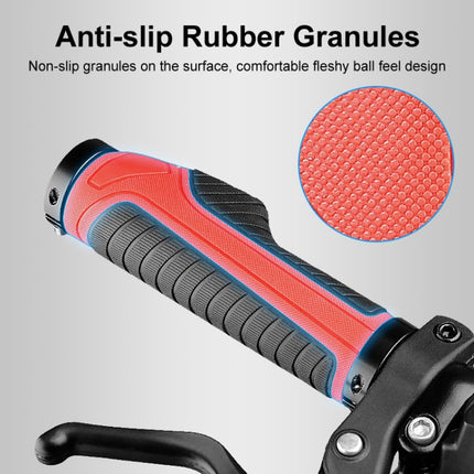1 Pair Bicycle MTB Bike Handlebar Grips Rubber Anti-Slip Racing Bike Grip(Grey)-garmade.com