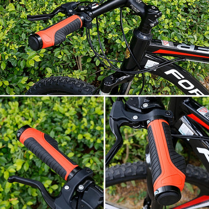 1 Pair Bicycle MTB Bike Handlebar Grips Rubber Anti-Slip Racing Bike Grip(Black)-garmade.com